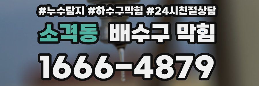 소격동 배수구 막힘