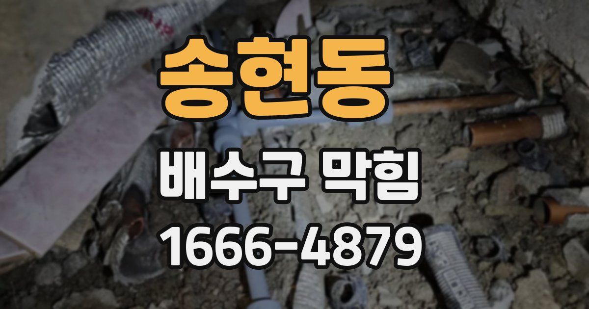 송현동 배수구 막힘