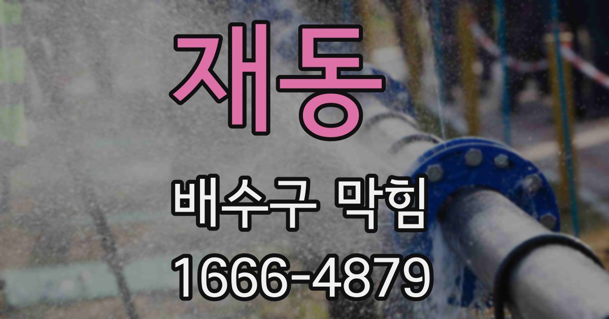 재동 배수구 막힘