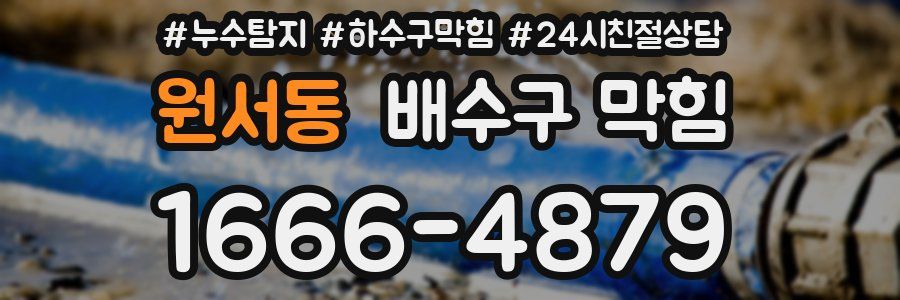 원서동 배수구 막힘