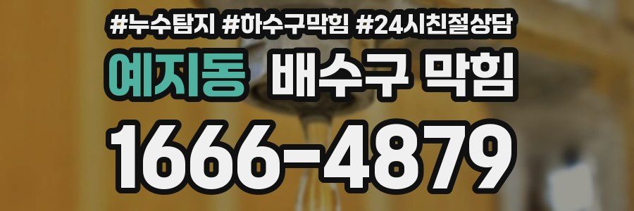 예지동 배수구 막힘
