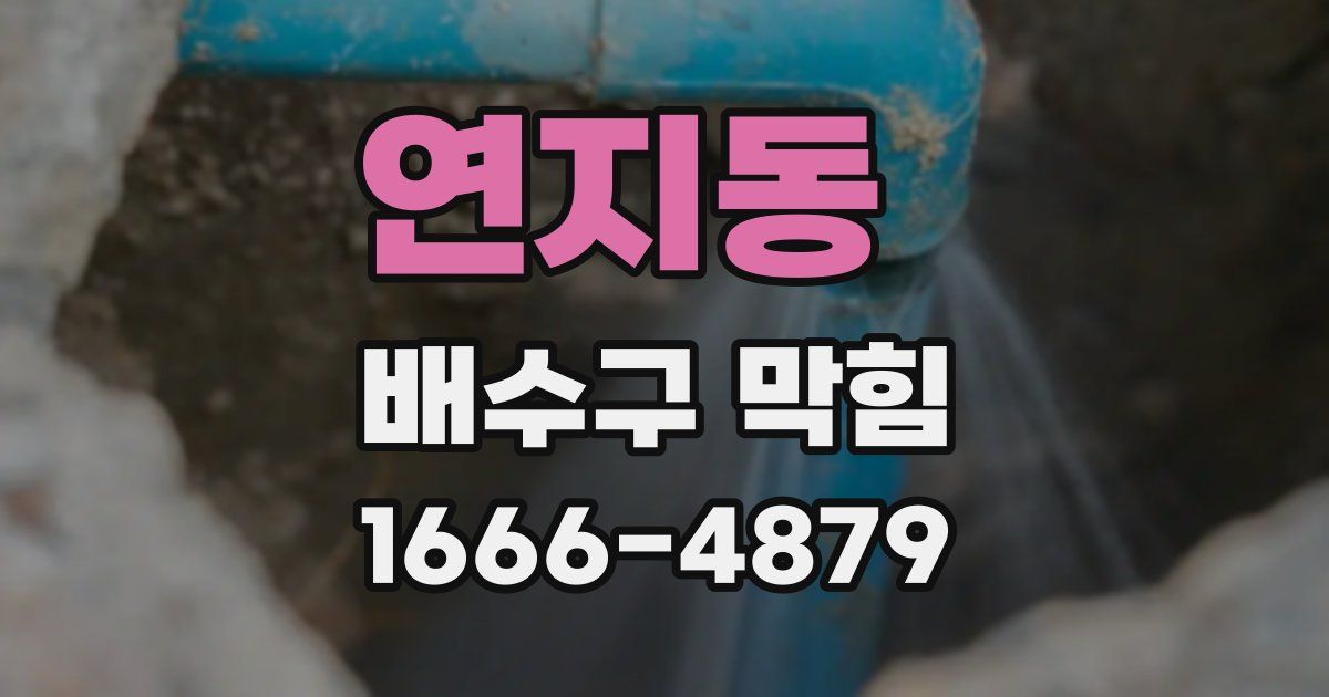 연지동 배수구 막힘