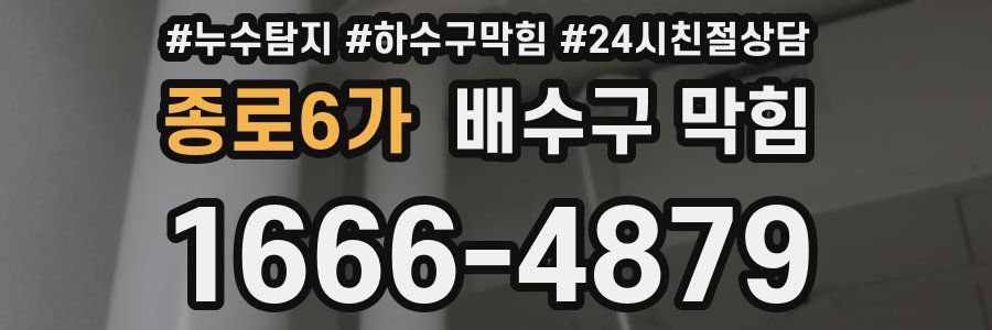 종로6가 배수구 막힘