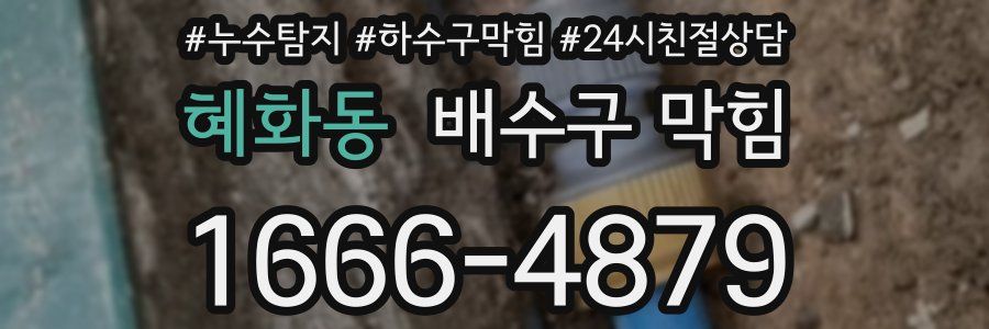 혜화동 배수구 막힘