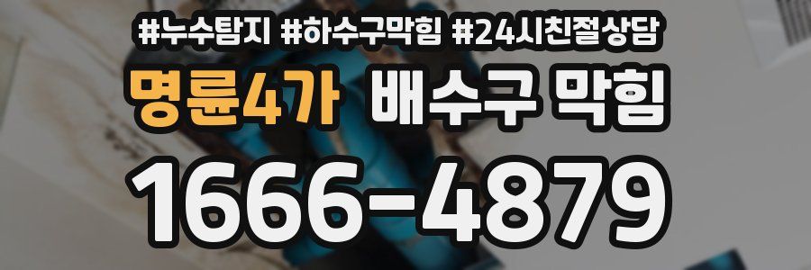 명륜4가 배수구 막힘
