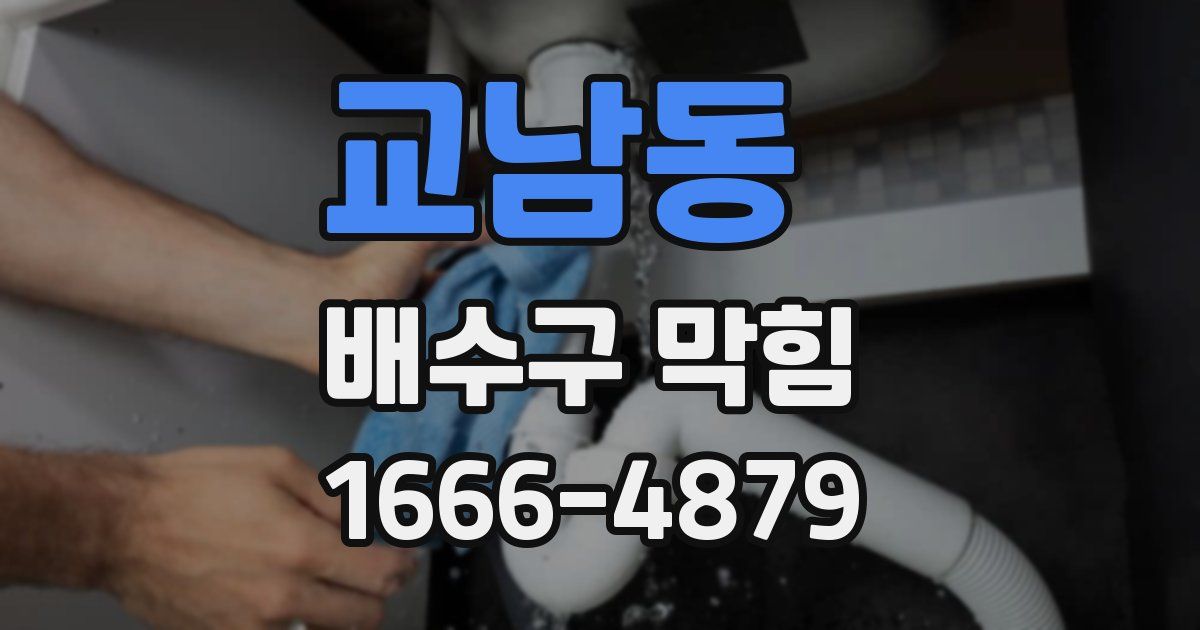 교남동 배수구 막힘