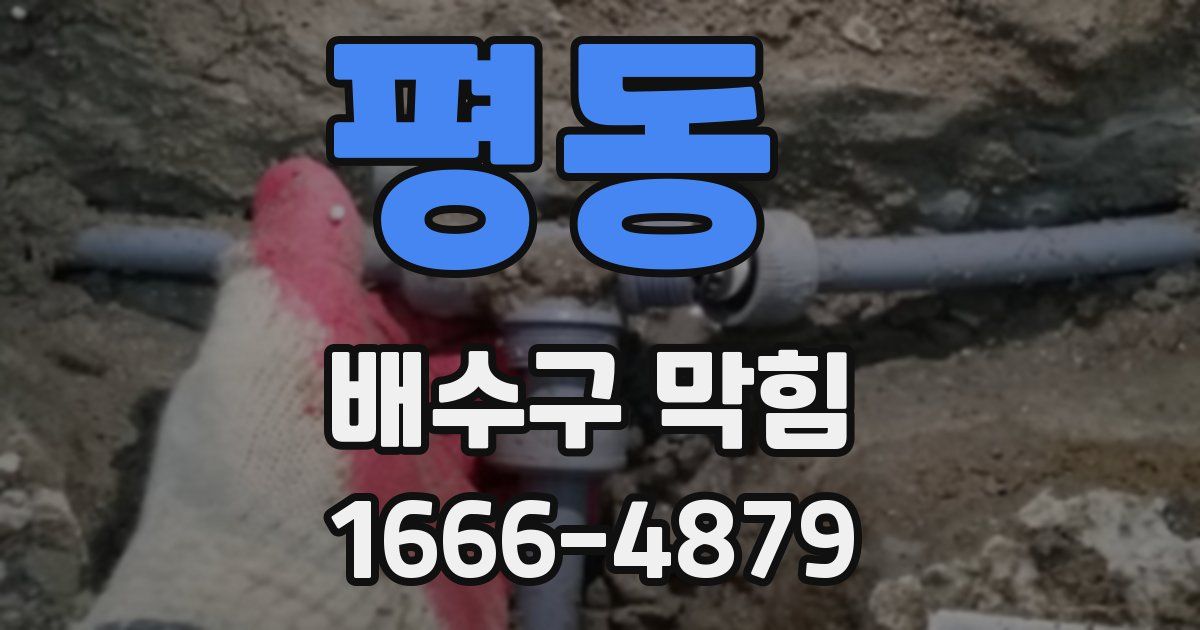 평동 배수구 막힘
