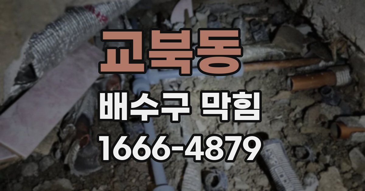 교북동 배수구 막힘