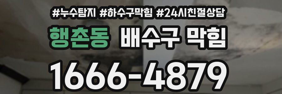 행촌동 배수구 막힘