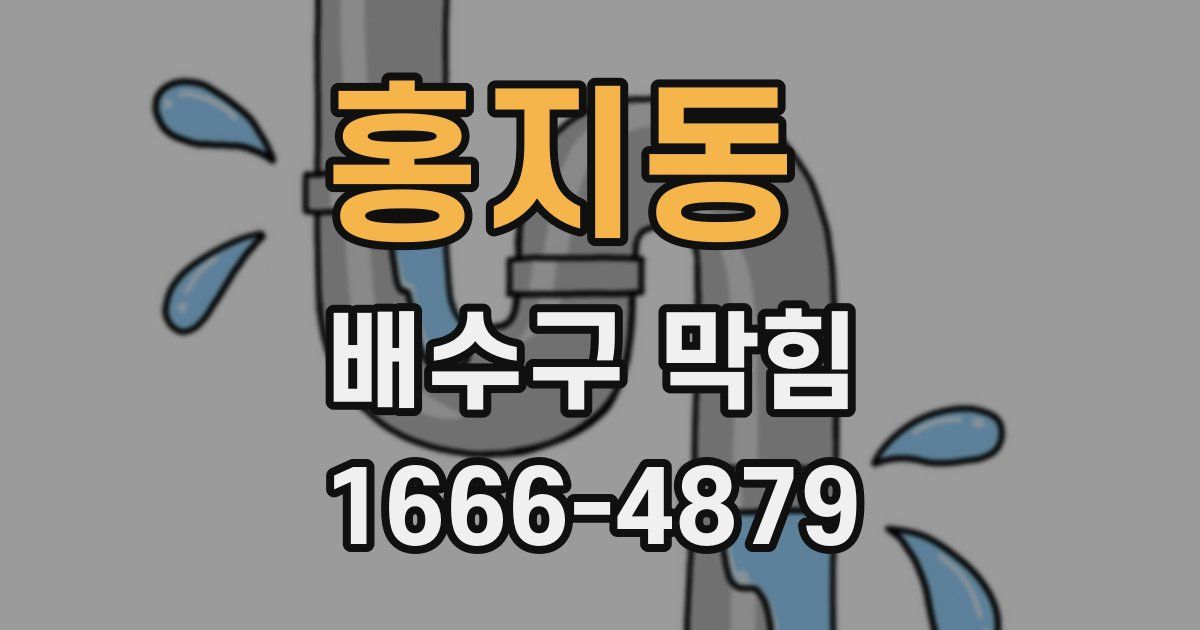홍지동 배수구 막힘
