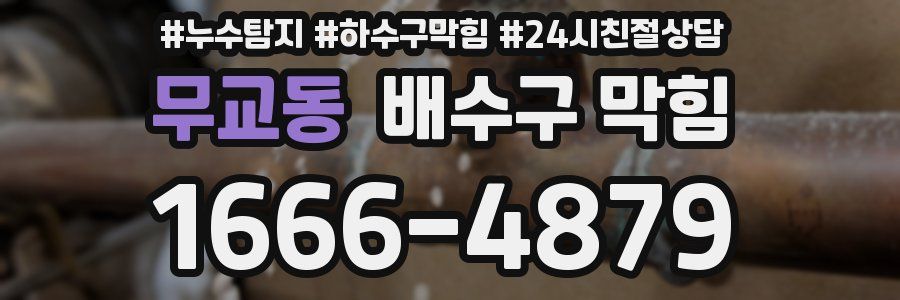 무교동 배수구 막힘