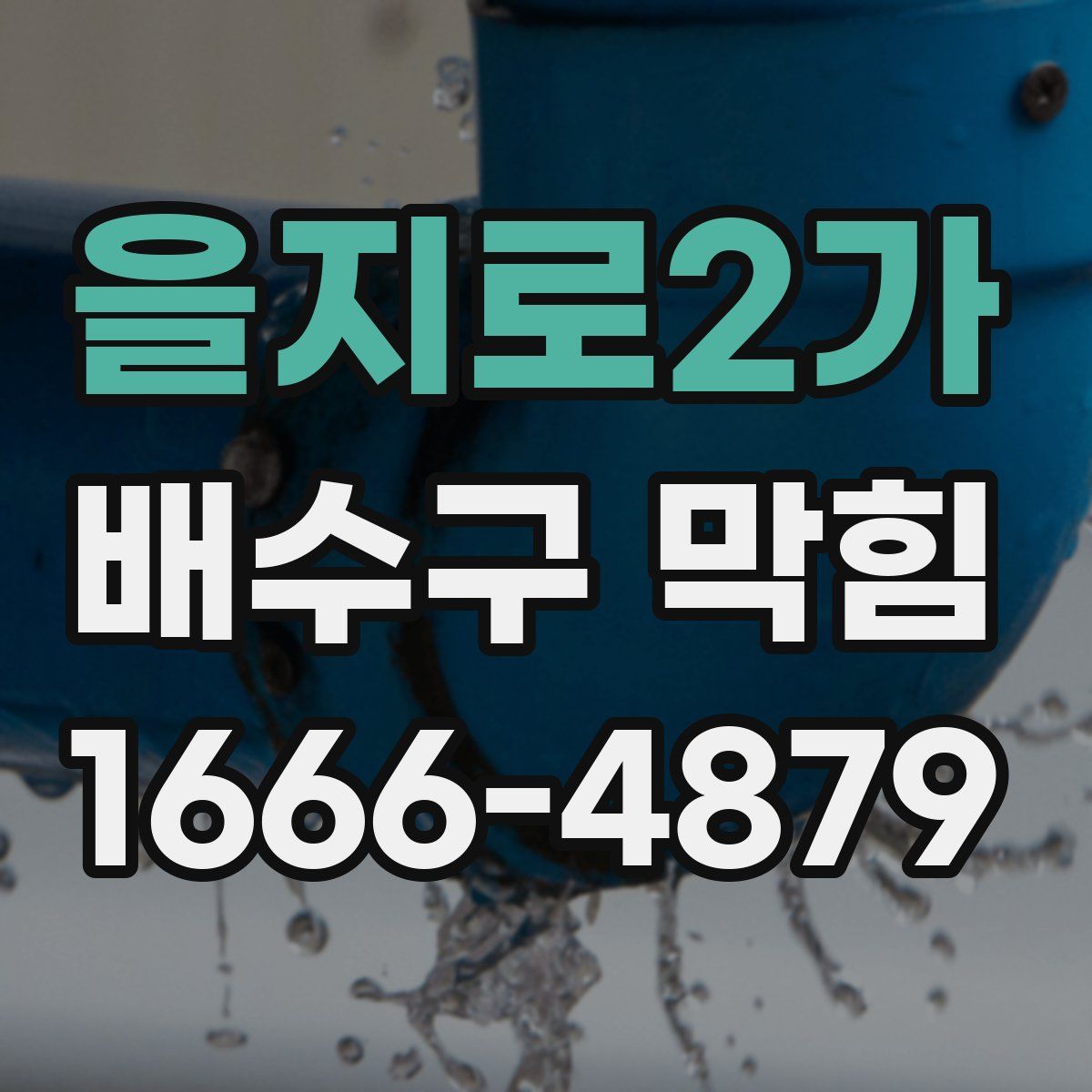 을지로2가 배수구 막힘