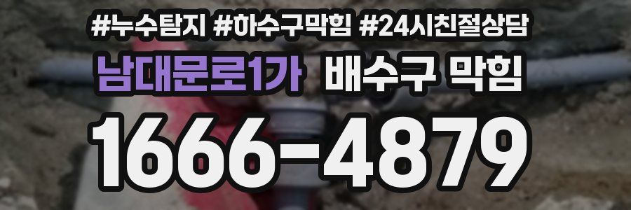 남대문로1가 배수구 막힘