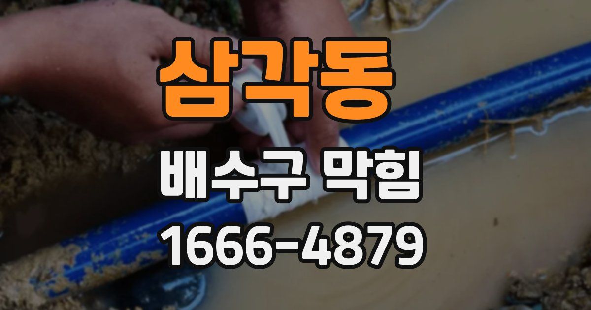 삼각동 배수구 막힘