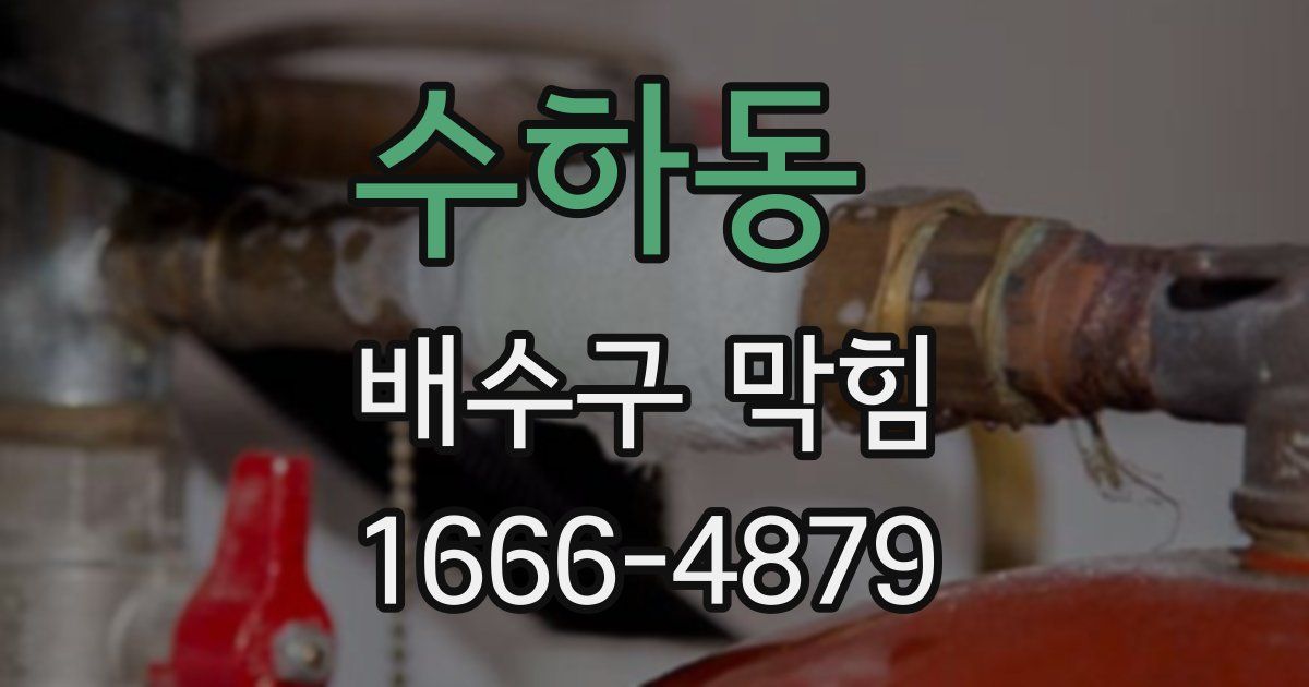 수하동 배수구 막힘