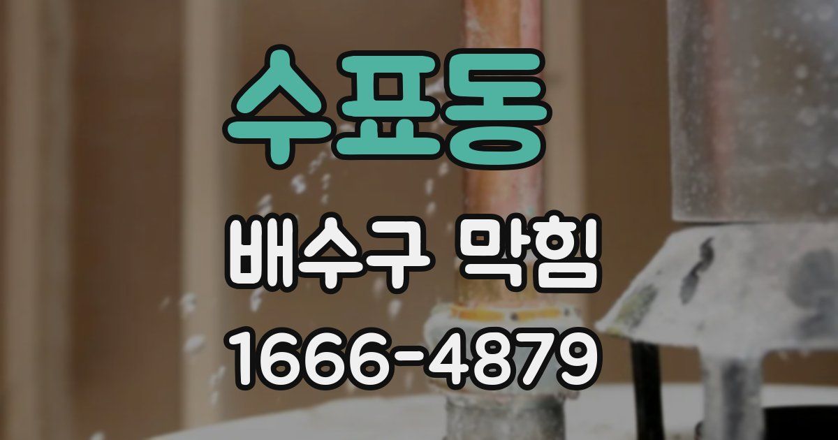 수표동 배수구 막힘