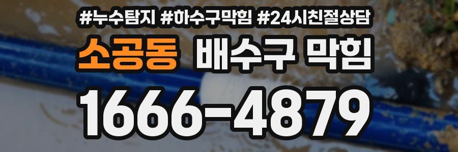 소공동 배수구 막힘