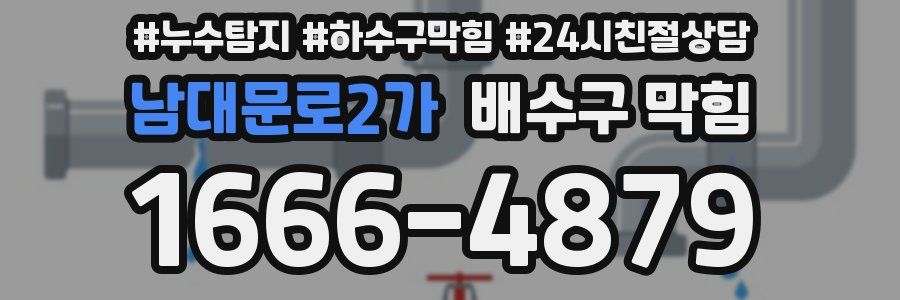 남대문로2가 배수구 막힘