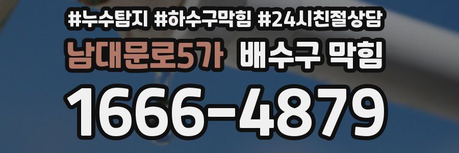 남대문로5가 배수구 막힘