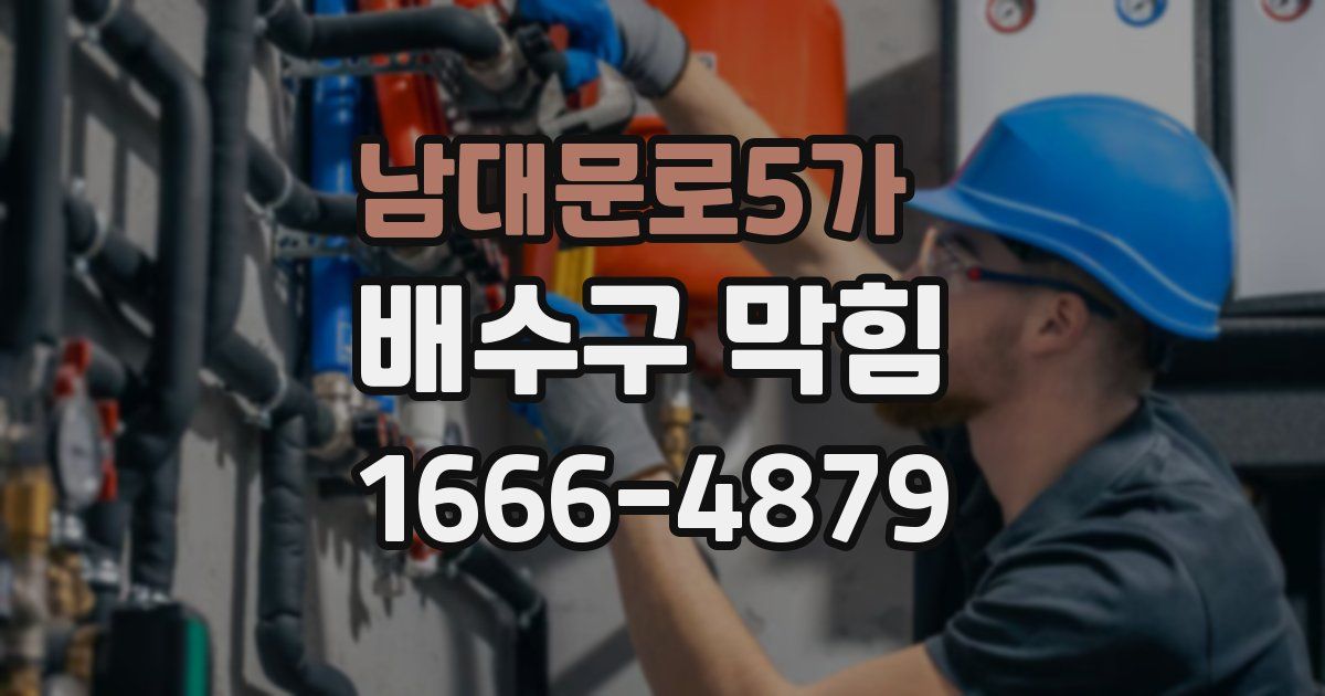남대문로5가 배수구 막힘