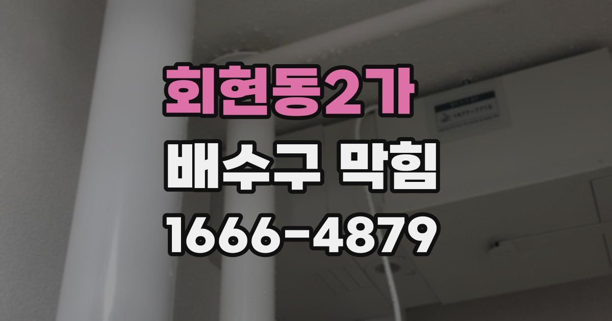 회현동2가 배수구 막힘