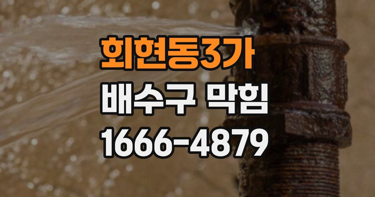 회현동3가 배수구 막힘