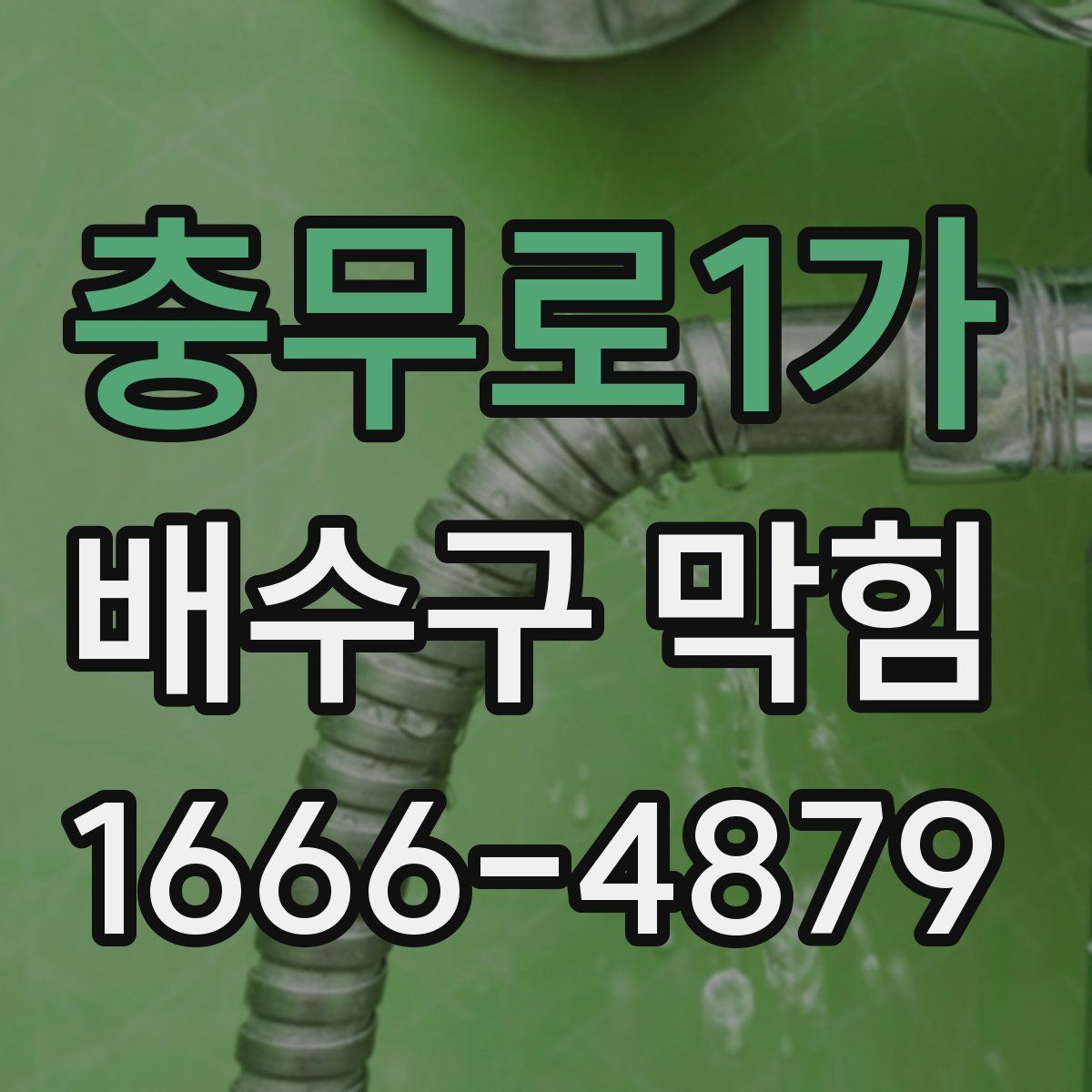 충무로1가 배수구 막힘