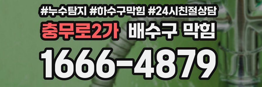 충무로2가 배수구 막힘