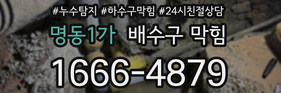 명동1가 배수구 막힘