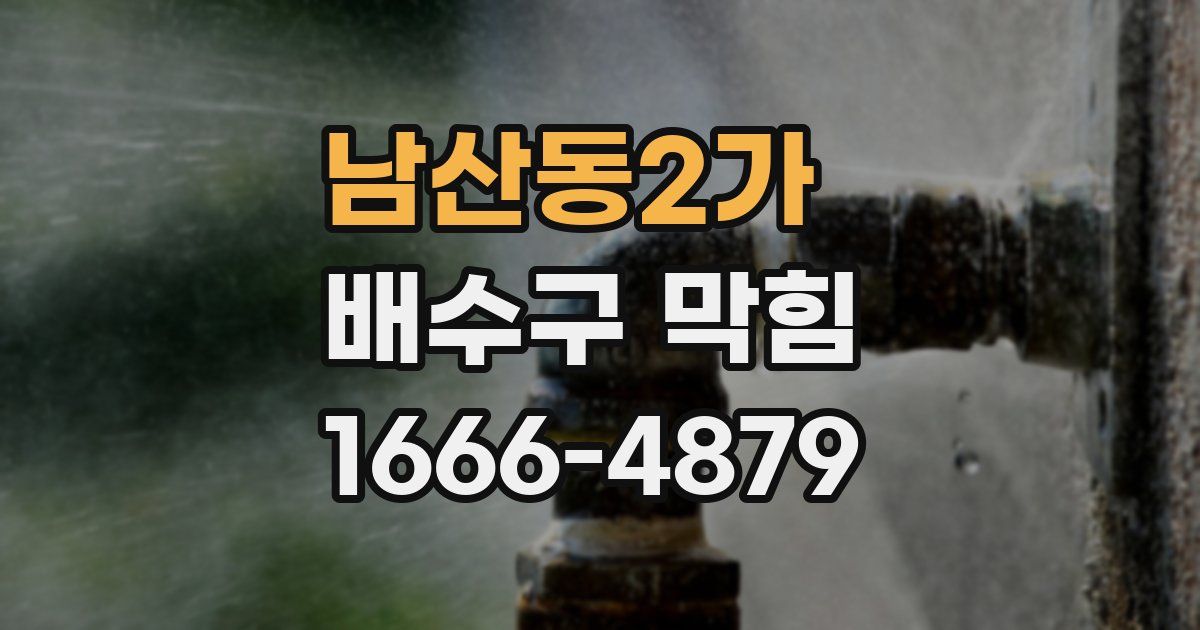 남산동2가 배수구 막힘