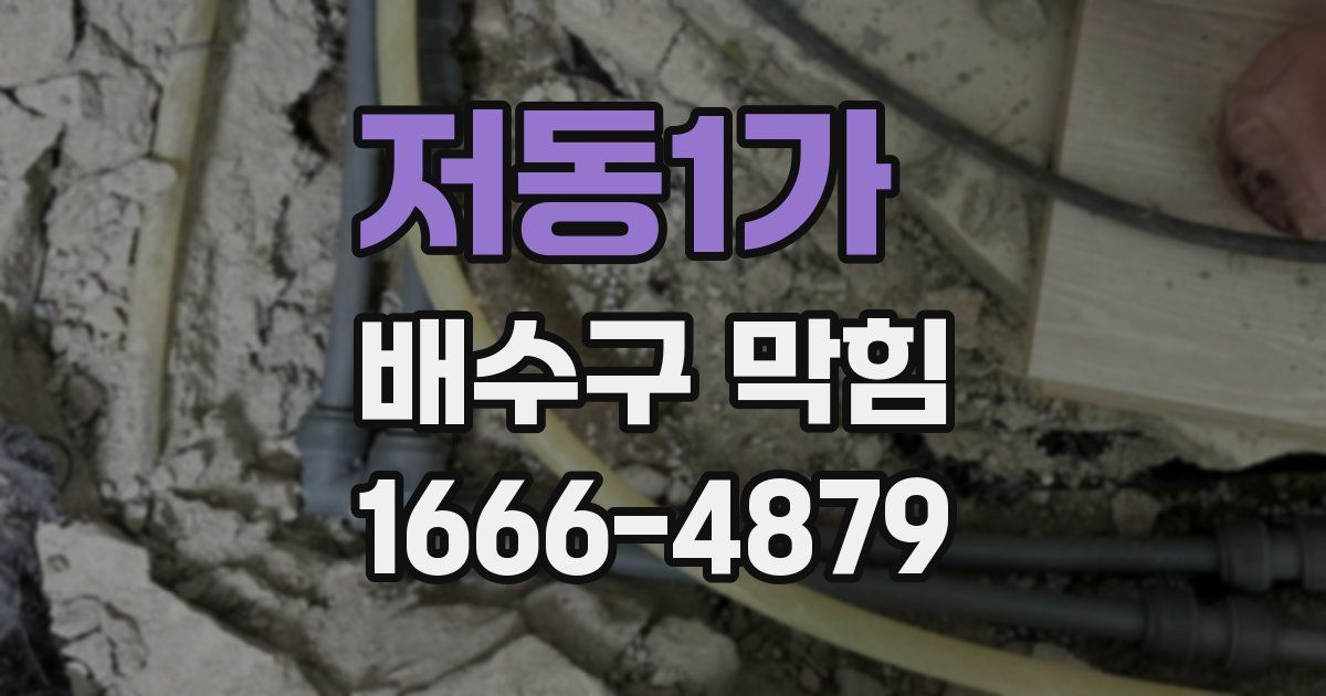 저동1가 배수구 막힘