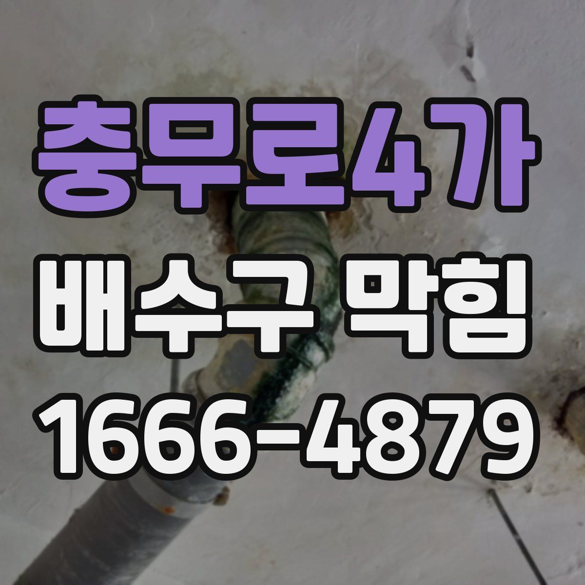 충무로4가 배수구 막힘