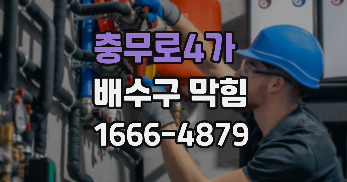 충무로4가 배수구 막힘