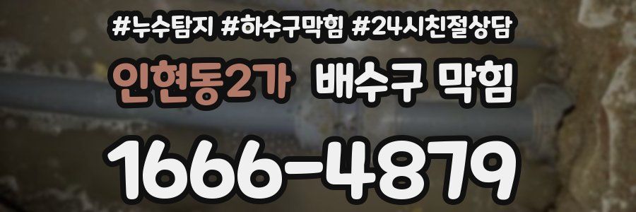 인현동2가 배수구 막힘