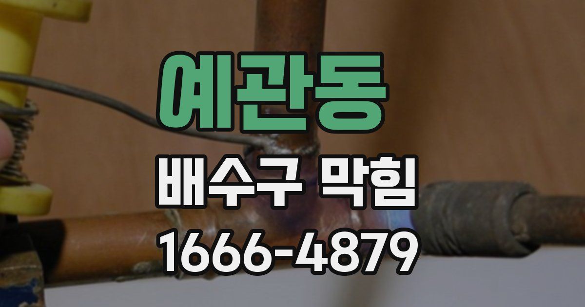 예관동 배수구 막힘