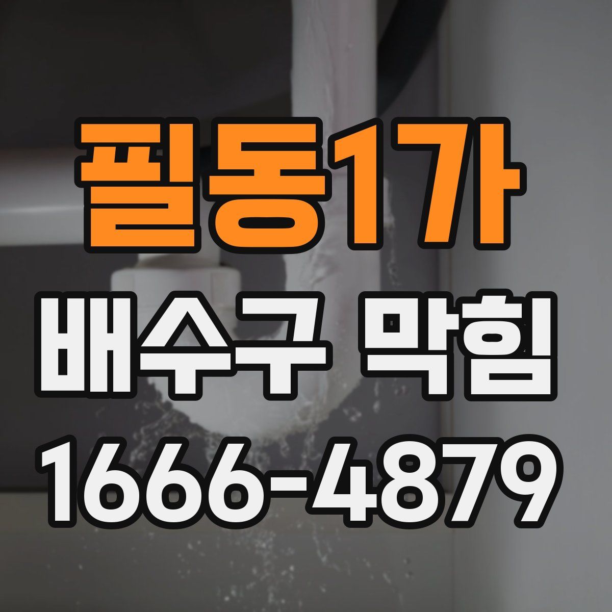 필동1가 배수구 막힘