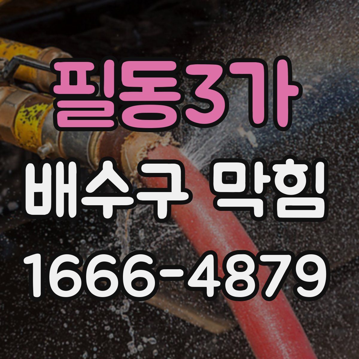 필동3가 배수구 막힘
