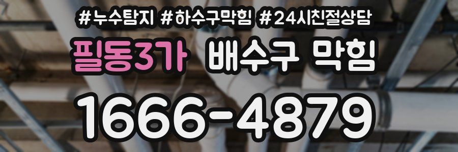 필동3가 배수구 막힘