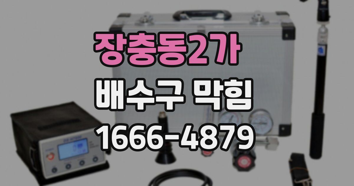 장충동2가 배수구 막힘