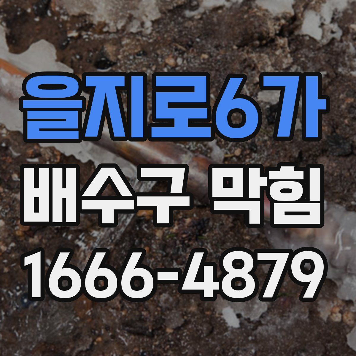 을지로6가 배수구 막힘