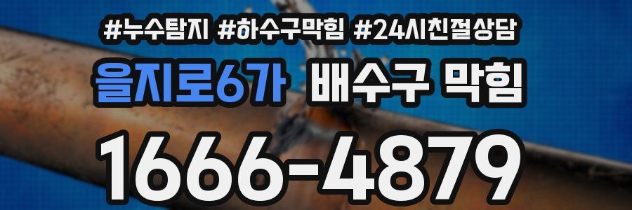 을지로6가 배수구 막힘