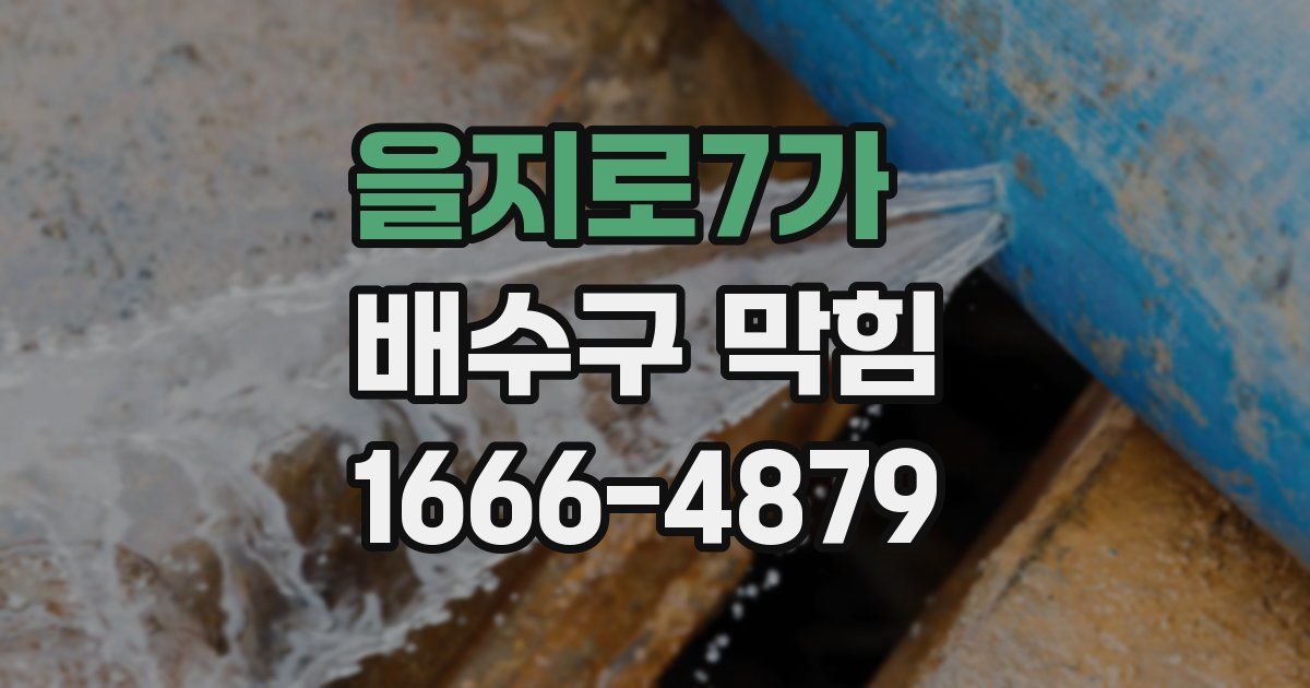 을지로7가 배수구 막힘