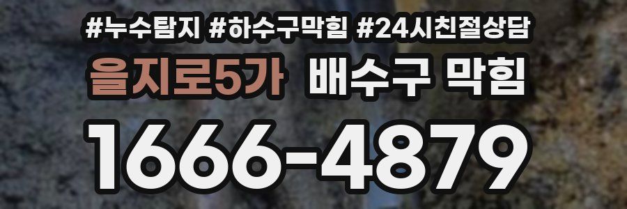 을지로5가 배수구 막힘