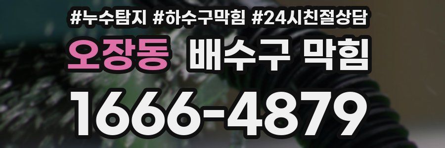 오장동 배수구 막힘