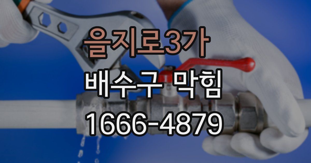을지로3가 배수구 막힘