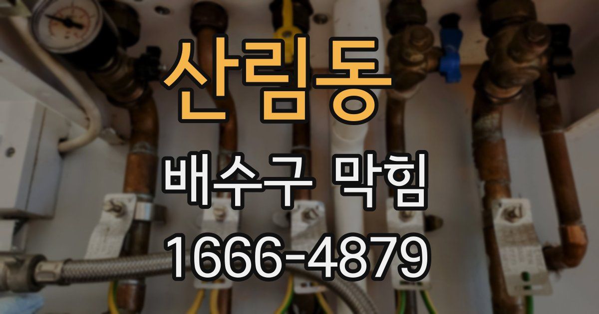 산림동 배수구 막힘