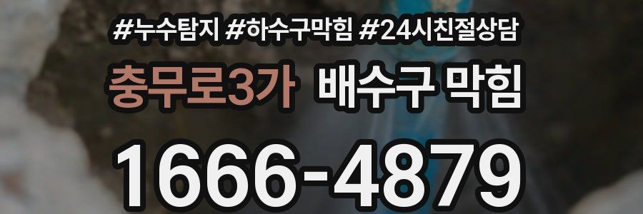 충무로3가 배수구 막힘
