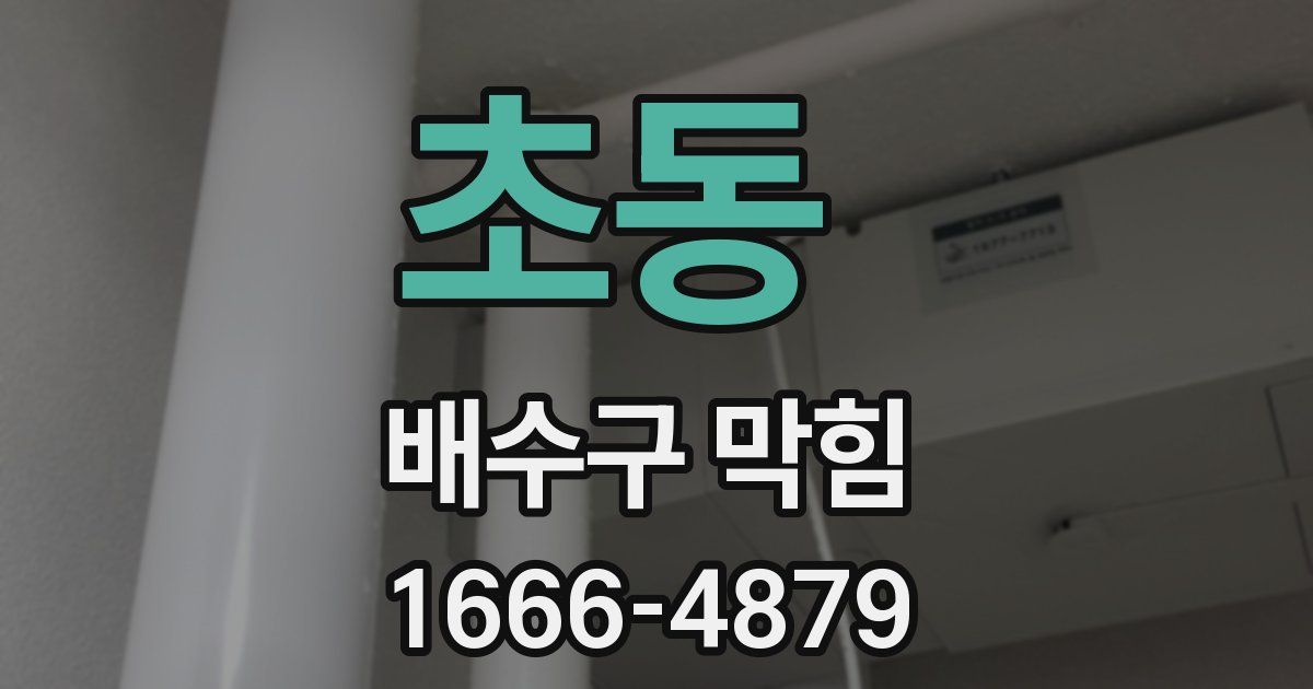 초동 배수구 막힘