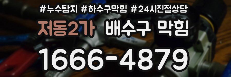 저동2가 배수구 막힘
