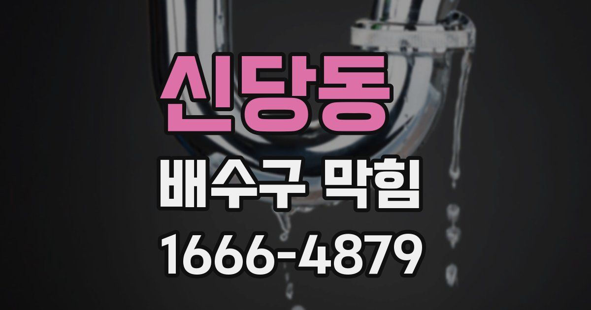 신당동 배수구 막힘